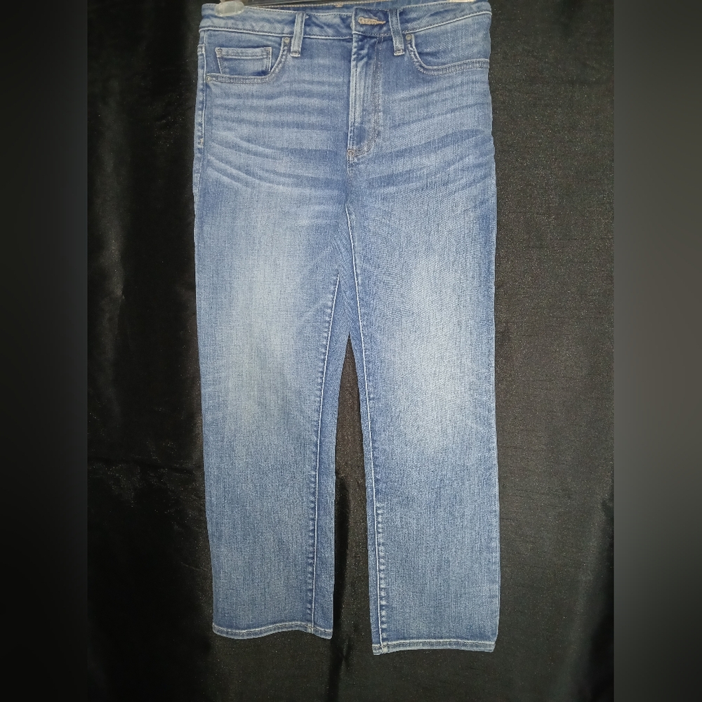 Chico's High Rise Straight Leg Crop Jeans